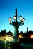 Street Lamps at Hradcany Square, Prague, dusk, evening light, CECV01P12_13B