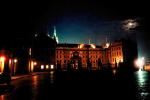 Hradcany Square, Prague, dusk, evening light, night, nightime, 1991, CECV01P12_14.0643