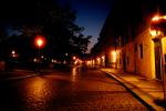 Cobberlstone Street in Hradcany Square, Prague, night, nightime