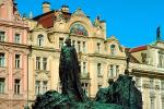 Jan Hus Memorial, Old Town Square, Prague, 1991, CECV01P14_14.0643