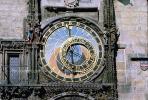 Astronomical Clock, Old Town Square, Prague, Round, Circular, Circle, outdoor clock, outside, exterior, building, CECV02P01_14.0149
