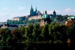 Vltava River, skyline, Prague Castle, Shoreline, CECV02P03_13.0643