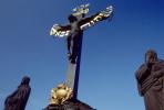 Charles Bridge, Vltava River, Jesus on the Cross, CECV02P05_04