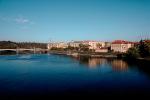 Vltava River, Shoreline, bridge, crane, buildings, CECV02P06_04.0644