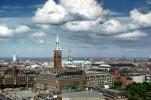 Town Hall Square, Copenhagen, Borsen, Tower of the former Stock Exchange, skyline, cityscape, CEDV01P06_04