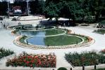round Water Fountain, aquatics, walkway, flowers, trees, pond, CEDV01P11_05