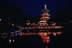 Pagoda, building, lights, night, nighttime, reflection, CEDV01P11_15