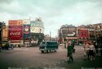 Piccadilly Circus, Van, Coca Cola sign, 1950s