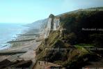 cliffs, beach, hills, Beachy Head, Eastbourne, England, Cliffs 200 meters high, 1950s, CEEV01P06_13.2039