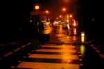 Night, nighttime, crosswalk