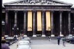 British Museum, building, columns, cars