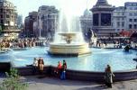 Water Fountain, aquatics, landmark, people, pool, Trafalgar Square, City of Westminster, London, England, CEEV06P03_14