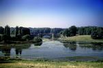 bridge, moat, lake, garden, Windsor, England