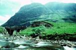 River, hills, mountains, bridge, rocks, Glen Coe, Scotland, CEEV06P09_03