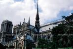 The side and Spire of Notre Dame Cathedral, Paris, CEFV01P02_10