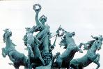 Quadriga, Horses, Statue, Bronze, Chariot
