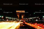 The Arc de Triomphe in the night, nighttime, CEFV01P06_14