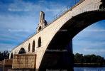 Pont Saint-Benezet Bridge, Pont d'Avignon, Rhone River, medieval bridge, Chapel of Saint Nicholas, ruins, landmark, CEFV03P15_19.2585