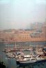 Waterfront, Docks, Boats, Chateau, Buildings, fog, Fort Saint-Nicolas de Marseille