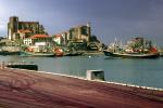 Docks, harbor, castle, cathedral, waterfront, shore, CEFV07P01_11B