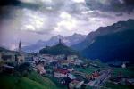 Village, Town, Homes, Buildings, Alps, Mountains, July 1971, 1970s