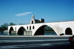 Pont Saint-Benezet Bridge, Pont d'Avignon, Rhone River, Landmark, medieval bridge, Chapel of Saint Nicholas, ruin, Avignon