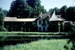 Le Haneau, Pond, Building, Home