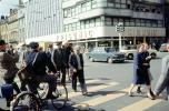 Prisunic, Crosswalk, Crowds, Cars, Automobile, Vehicles, 1950s, CEFV08P08_04