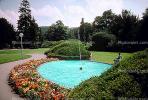 Water Fountain, aquatics, Pool, Pond, Flowers, Walkway, Weinheim