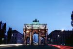Siegestor (Victory Gate) or Victory Arch, Munich, Twilight, Dusk, Dawn, CEGV01P15_15