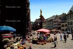 Freiburg, Buildings, Cobblestone, Parasol, Open Market