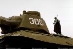 T-34 tank, Berlin, Barbed Wire, Soviet War Memorial, (Tiergarten), statue, CEGV02P08_10.2588