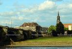 Elbe River, bridge, buildings, tower, shore, Dresden, CEGV02P08_17.2588