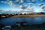 river side, clouds, buildings, bridge, Elbe River, Dresden, CEGV02P15_03