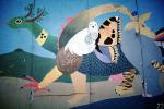 dragon, giraffe, foot, leg, whimsical, the Berlin Wall, CEGV03P09_18