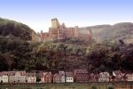 Castle, Homes, Houses, Village, Town, Hilltop, Mountains, Heidelberg