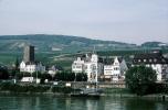 Castle, Homes, Houses, Village, Town, Hill, Mountains, north of Mainz, Rhine River, (Rhein), CEGV05P04_15