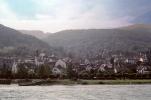 Homes, Houses, Village, Town, Hilltop, Mountains, Rhine River Gorge, (Rhein), Rhine River, CEGV05P05_03