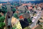 Towers, homes, houses, buildings, Town Wall, Rothenburg ob der Tauber, Middle Franconia, Ansbach, Bavaria