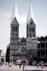 Twin Steeple Towers, Church, Cathedral, building, landmark
