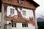 Zum Franziskaner, Mittenwald, L?ftlmalerei, Fairytale, Wall Art, Luftlmalerei, wall-painting