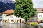 Tree, Buildings, cars, Garmisch, Garmisch-Partenkirchen, Bavaria, L?ftlmalerei, Fairytale, Wall Art, Luftlmalerei, wall-painting