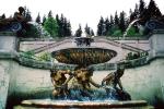 Water Fountain, aquatics, Statue, Stairs, Steps, Trees, Linderhof Palace, Schloss, Museum, Ettal, Bavaria, CEGV06P14_14