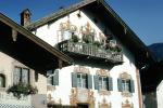 Home, House, Balcony, Shutters, Windows, Oberammergau, Garmisch-Partenkirchen, Bavaria, L?ftlmalerei, Wall Art, Luftlmalerei, wall-painting