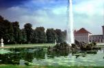 Water Fountain, lake, pond, gardens, aquatics, Nymphenburg Castle, Schlo§ Nymphenberg, Munich, June 1979, CEGV07P09_06