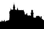 Neuwanschtein silhouette, Castle, shape, logo
