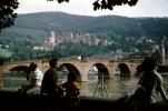 Karl Theodor Bridge, Alte BrŸcke, Neckar River, Heidelberg Castle, Schloss, mountains, CEGV08P03_15