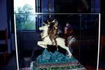 Mounted Reindeer Sculpture, White, Antlers, Linderhof Palace, Schloss, Museum, Ettal, Bavaria, CEGV08P05_04