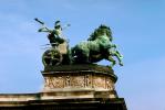 Chariot, Horses, Biga, Statue, Budapest, Pedestal, Millennium Monument, CEHV01P10_01.2591