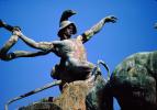 Chariot, Horses, Biga, Millennium Monument, Heroes Square, Budapest, CEHV01P10_03